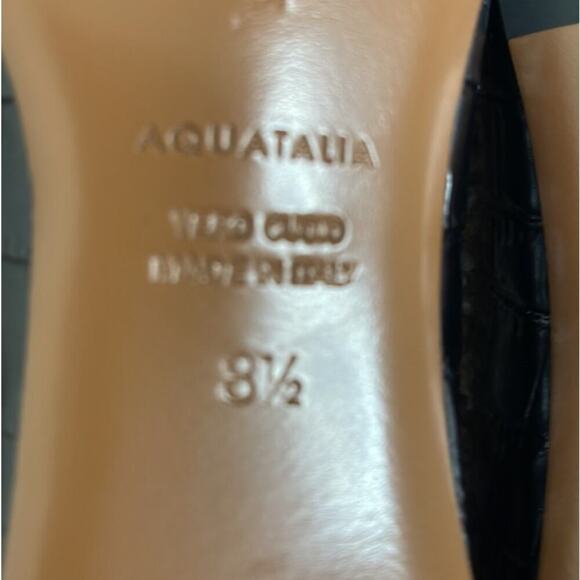 AQUATALIA  MARCELLA CROC EMBOSSED‎  BLACK FLATS SIZE 8.5 - Picture 6 of 10